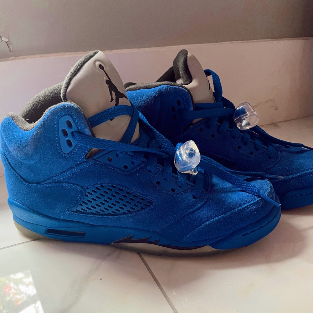 Blue Air Jordan 5s
